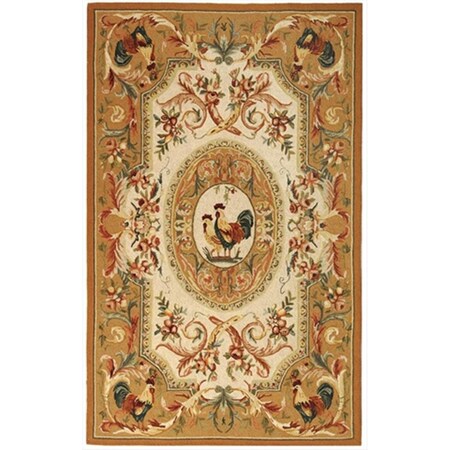Safavieh 2 ft. 6 in. x 12 ft. Runner Country and Floral Chelsea Taupe Hand Hooked Rug HK48T-212
